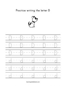 Practice Writing The Letter D - learning worksheets Letters