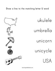 Practice Writing The Letter U - learning worksheets Letters