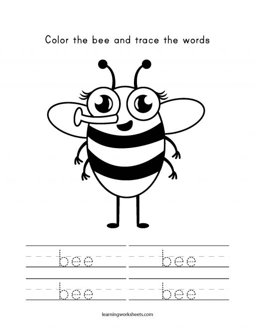 color and trace bee