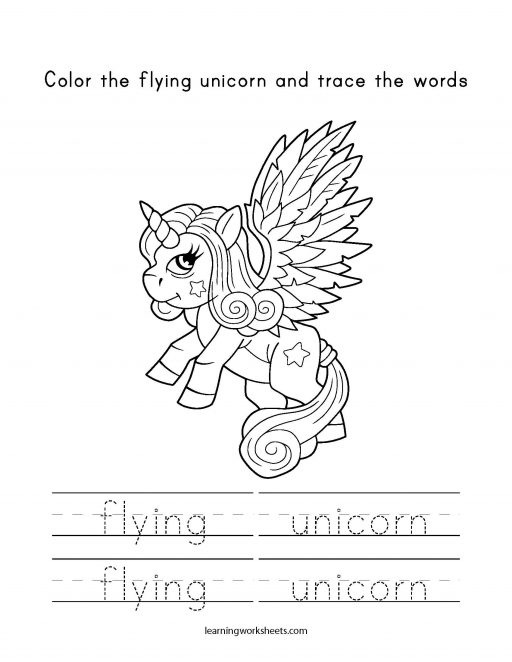 color and trace flying unicorn 1