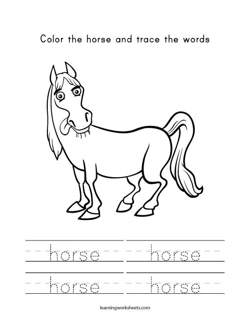 color and trace horse