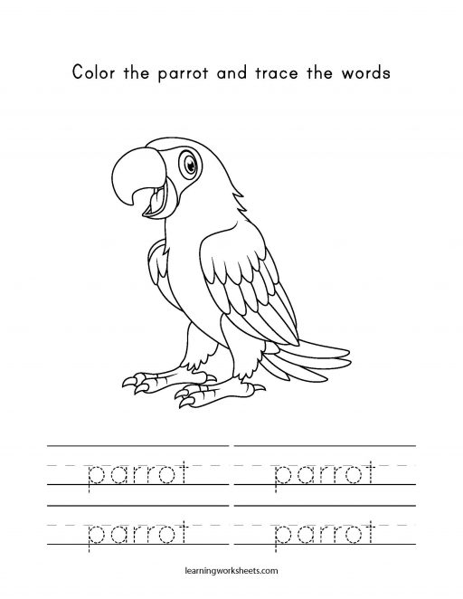 color and trace parrot