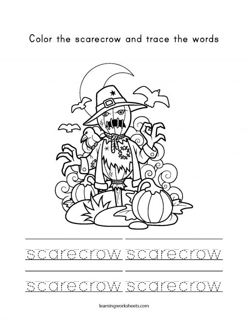 color and trace scarecrow