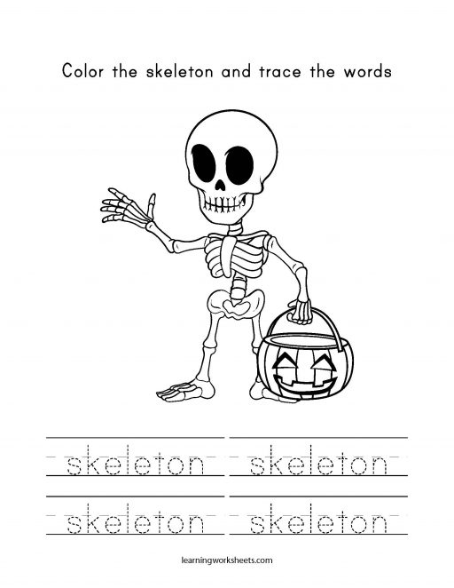 color and trace skeleton