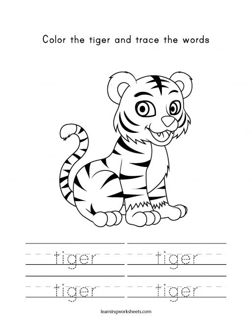 color and trace tiger