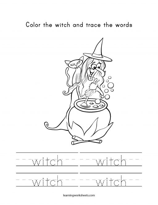 color and trace witch