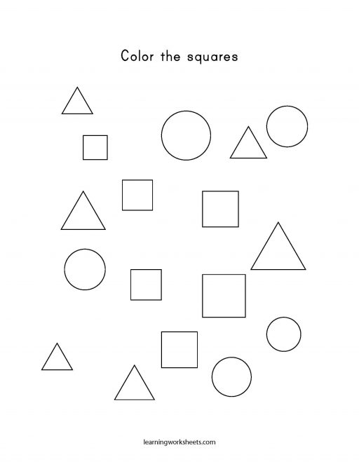 color the squares