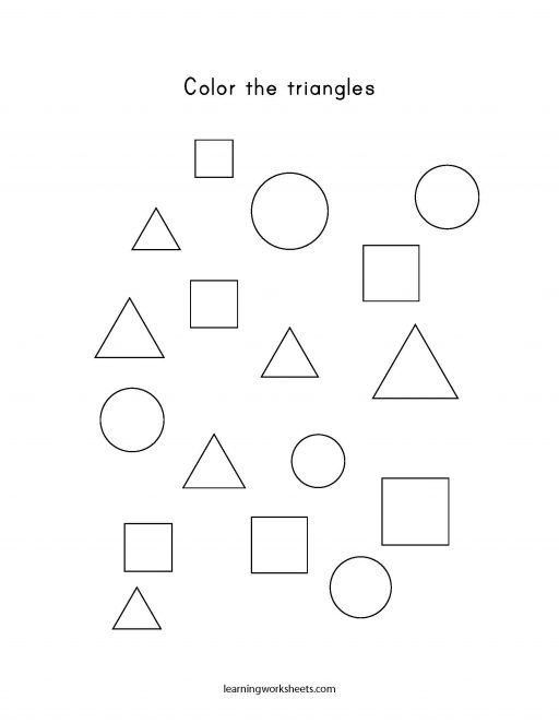 color the triangles