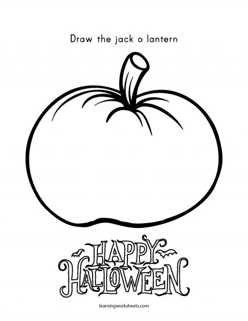 easy jack o lantern drawing