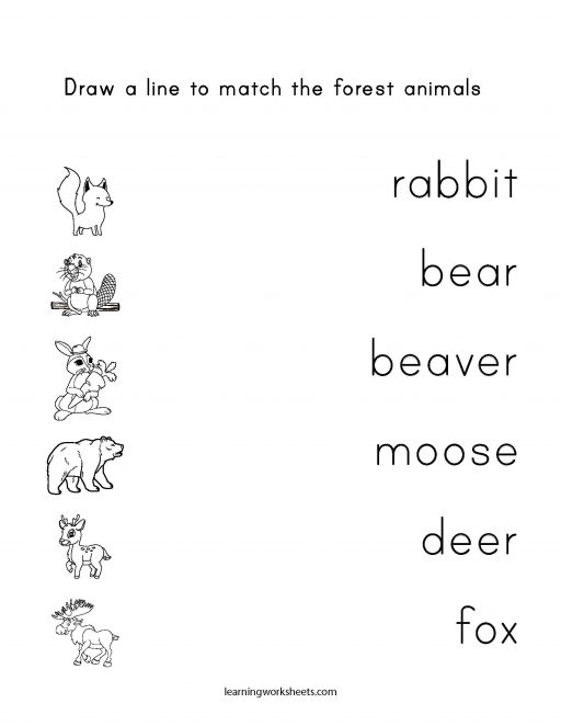 line match forest animals