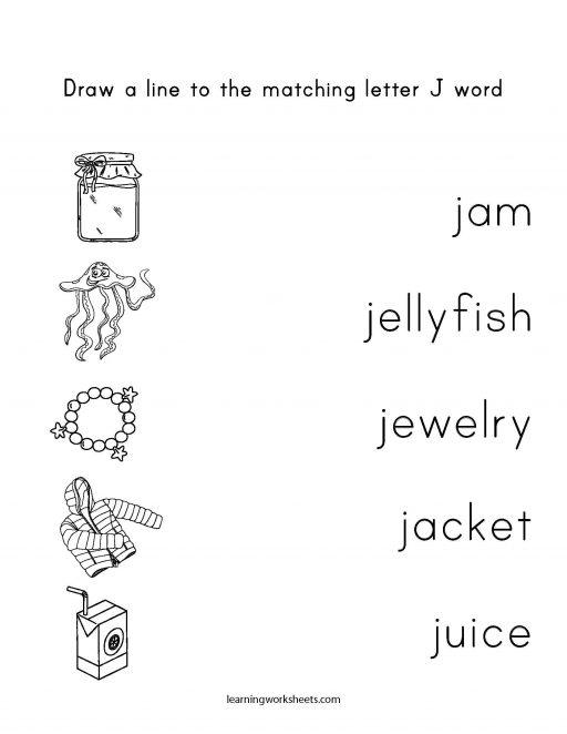 line match letter j