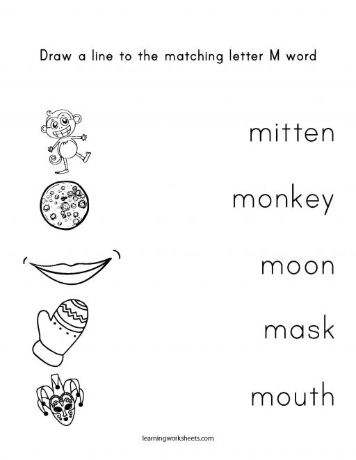 line match letter m