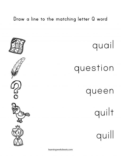line match letter q
