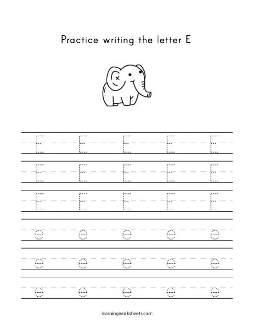 practice letter e