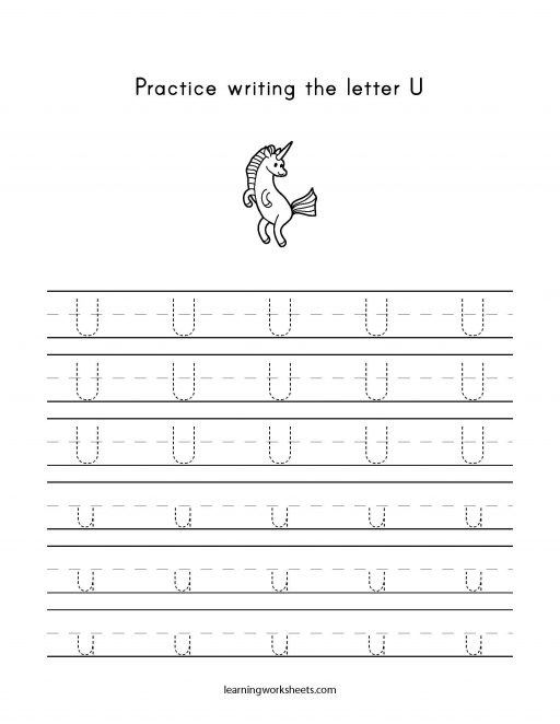 practice letter u