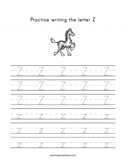 practice letter z