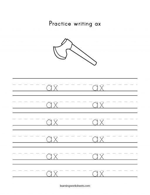 practice writing ax