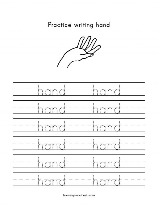 practice writing hand