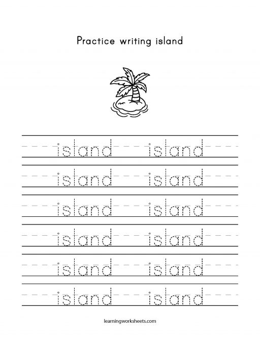 practice writing island