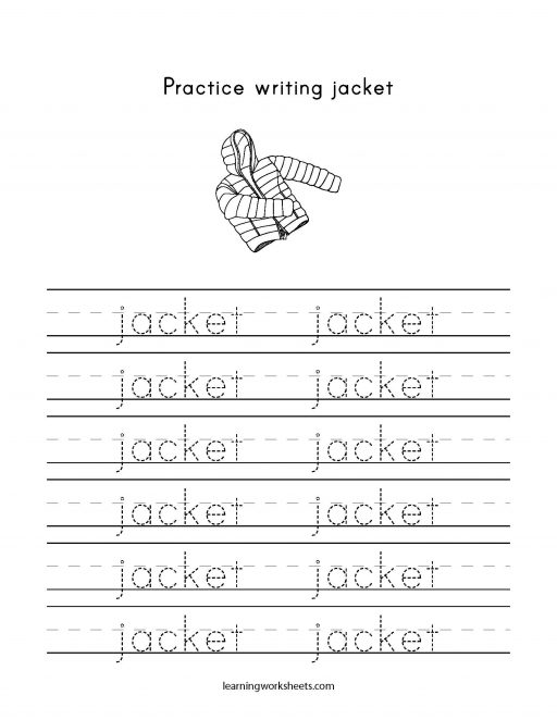 practice writing jacket