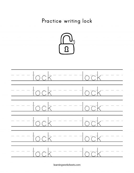 practice writing lock