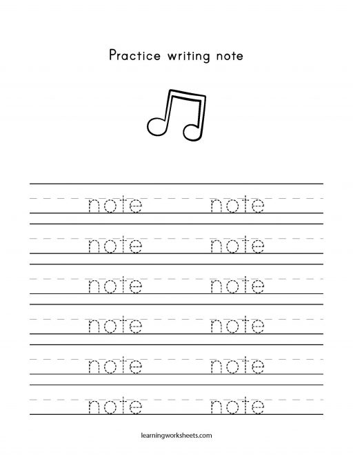 practice writing note