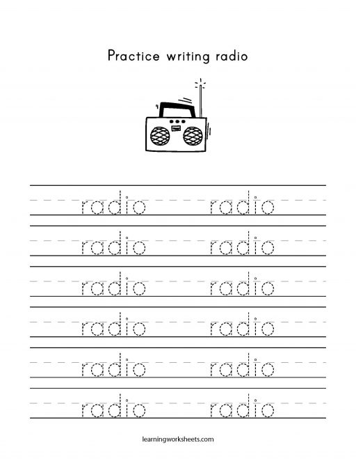 practice writing radio