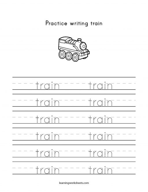 practice writing train