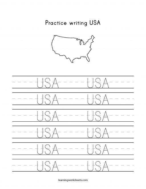 practice writing usa