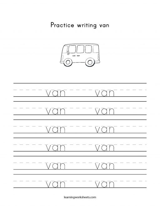 practice writing van