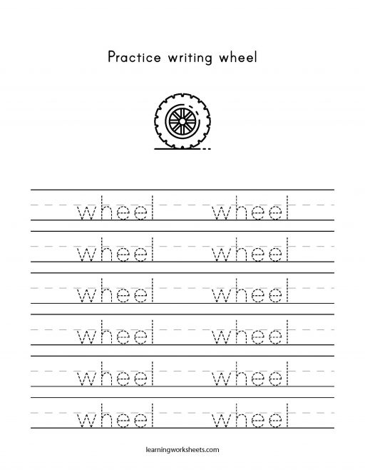 practice writing wheel