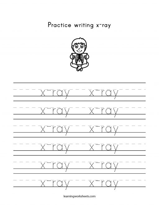 practice writing xray