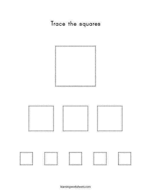 trace the squares